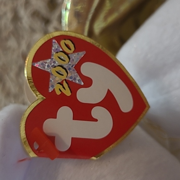 Ty Beanie Babies Halo II the Bear D.O.B. January 14, 2000 Angel Wings Brown Nose - Picture 2 of 7